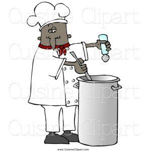 cuisine-clipart-of-a-black-male-chef-seasoning-soup-with-a-salt-and-stirring-it-while-cooking-in-a-kitchen-by-djart-1178-cooking 3